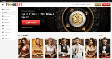 tooniebet site preview